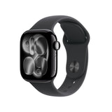 Apple Watch Series 11 42mm (GPS) (MEQT4, Jet Black Aluminium Black Sport Band - S/M)