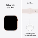Apple Watch Series 10 46mm (GPS) (MWWU3, Rose Gold Aluminium Light Blush Sport Band - M/L)