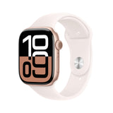 Apple Watch Series 10 46mm (GPS) (MWWU3, Rose Gold Aluminium Light Blush Sport Band - M/L)