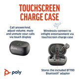 Poly Voyager Free 60+ with Touchscreen Charge Case (Black, BT700C)