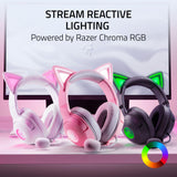Razer Kraken Kitty V2 Chroma RGB Headphones (Quartz, RZ04-04730200-R3M1)