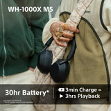 Sony WH-1000XM5 Wireless Noise-Canceling Over-Ear Headphones (Smoky Pink)