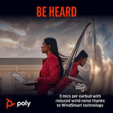 Poly Voyager Free 60+ with Touchscreen Charge Case (White, BT700C)