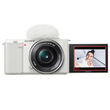 Sony ZV-E10 Mirrorless Camera with 16-50mm and 55-210mm Lens (ILCZV-E10Y) (White)