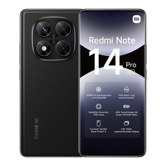 Redmi Note 14 Pro+ (Global, 5G) (256GB+8GB, Midnight Black)