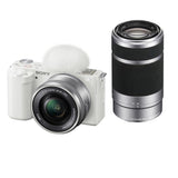 Sony ZV-E10 Mirrorless Camera with 16-50mm and 55-210mm Lens (ILCZV-E10Y) (White)