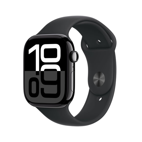 Apple Watch Series 10 46mm (GPS) (MWWQ3, Jet Black Aluminium Black Sport Band - M/L)