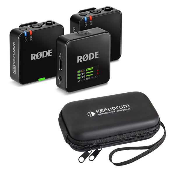 Rode Wireless GO (Gen 3) 2-Person Compact Digital Wireless Microphone System/Recorder (2.4 GHz, Black)