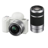 Sony ZV-E10 Mirrorless Camera with 16-50mm and 55-210mm Lens (ILCZV-E10Y) (White)