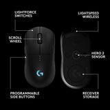 Logitech G PRO 2 Lightspeed Wireless Gaming Mouse (Black, 910-007297)