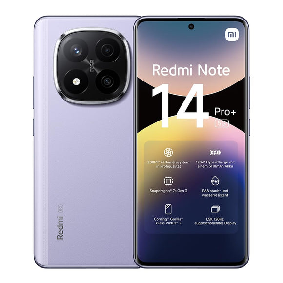Redmi Note 14 Pro+ (Global, 5G) (512GB+12GB, Lavender Purple)