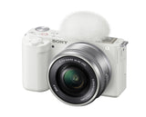Sony ZV-E10 Mirrorless Camera with 16-50mm II Lens (ILCZV-E10K) (White)