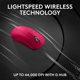Logitech G PRO X Superlight 2 Wireless Gaming Mouse (Magenta, 910-006799)