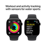 Apple Watch Series 10 46mm (GPS) (MWWQ3, Jet Black Aluminium Black Sport Band - M/L)