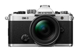 OM System OM-3 Mirrorless Camera with 12-45mm F4 Pro Lens (Silver)