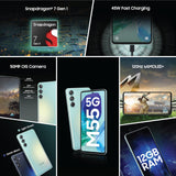 Samsung Galaxy M55 M556B DS 5G (128GB+8GB, Light Green)