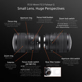 Sony FE 8-14mm F3.5 Fisheye G (SEL814G)