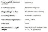 Canon EF 50mm f/1.2 L USM Lens