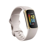 Fitbit Charge 5 Fitness Wristband (FB421) (Lunar White / Soft Gold)