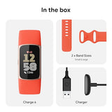 Fitbit Charge 6 Fitness Wristband (Coral+Champagne Gold)