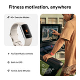 Fitbit Charge 6 Fitness Wristband (Porcelain+Silver)