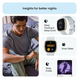 Fitbit Sense 2 GPS Smartwatch (Soft Gold Aluminum Case with Blue Mist Infinity Band)