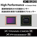 Fujifilm X-S20 Mirrorless Digital Camera with XC15-45mm Lens