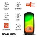 JBL Pulse 5 Portable Bluetooth Speaker (Black)