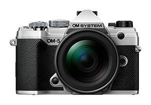 OM System OM-5 Mirrorless Camera with 12-45mm F/4 Pro Lens (Silver)