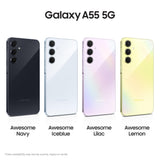 Samsung Galaxy A55 (A556E DS) (256GB+8GB, Awesome Ice Blue)
