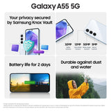 Samsung Galaxy A55 (A556E DS) (256GB+8GB, Awesome Ice Blue)