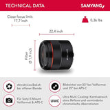 Samyang AF 45mm f/1.8 FE Lens (Sony E)