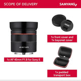 Samyang AF 45mm f/1.8 FE Lens (Sony E)