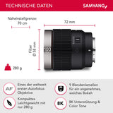 Samyang V-AF 100mm T2.3 FE Lens