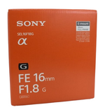 Sony FE 16mm F/1.8 G Lens (SEL16F18G)
