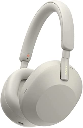 Sony WH-1000XM5 Wireless Noise-Canceling Over-Ear Headphones (Silver)