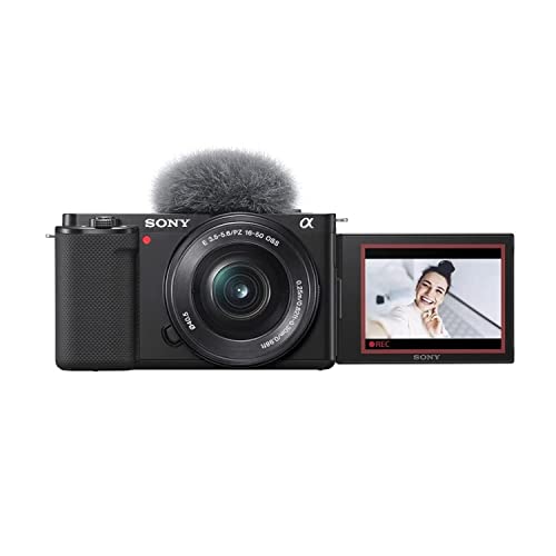 Sony ZV-E10 Mirrorless Camera with 16-50mm Lens (ILCZV-E10L) (Black)