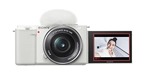 Sony ZV-E10 Mirrorless Camera with 16-50mm Lens (ILCZV-E10L) (White)