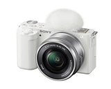 Sony ZV-E10 Mirrorless Camera with 16-50mm Lens (ILCZV-E10L) (White)