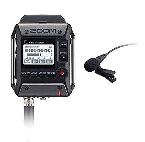 Zoom F1-LP 2-Input / 2-TraAACck Portable Field Recorder with Lavalier Microphone