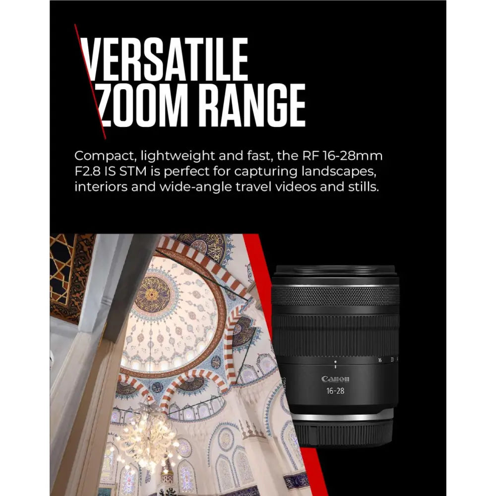 Canon RF 16-28mm f/2.8 IS STM Lens - Ultra-Wide, Fast Performance
