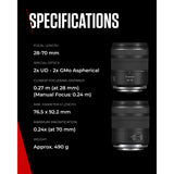 Canon RF 28-70mm F/2.8 IS STM Lens - Brand New / Sealed Box / Full Warranty / 4549292229134 / RF28-7028IS - Canon RF