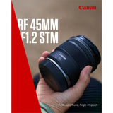 Canon RF 45mm F/1.2 STM Lens - Brand New / Sealed Box / Full Warranty / 4549292248982 / RF4512STM - Canon RF 45mm F/1.2