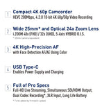 Panasonic HC-X2100 UHD 4K 3G-SDI/HDMI Pro Camcorder with 24x Zoom - Brand New / Sealed Box / Full Warranty