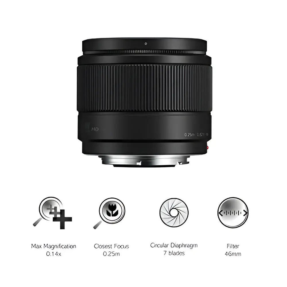 Panasonic LUMIX G 25mm F/1.7 ASPH (HH025, White Box) Black