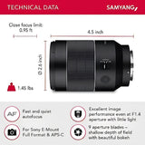 Samyang AF 35mm f/1.4 FE II Lens (Sony E) - Norwich Cameras