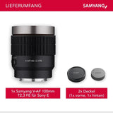 Samyang V-AF 100mm T2.3 FE Lens - Norwich Cameras