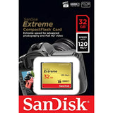 Sandisk Extreme CompactFlash (Read 120mb/s, Write 85mb/s, 32GB) (SDCFXSB-032G-G46) Sandisk