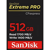 SanDisk Extreme PRO CFexpress Card Type B (512GB, SDCFE-512G-GN4NN) Sandisk