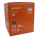 Sony FE 16mm F/1.8 G Lens (SEL16F18G) - Brand New / Sealed Box / Full Warranty / 4548736170094 / SEL16F18G - FALSE